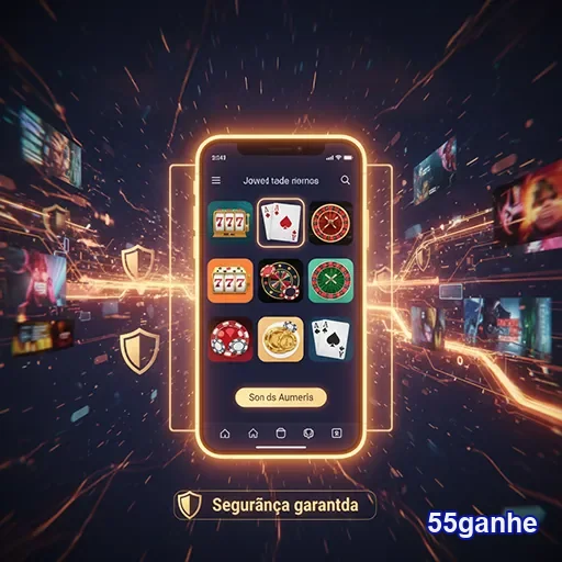 Usuário jogando no aplicativo cassino em smartphone